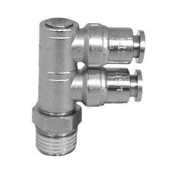 Vītņots misiņa savienojums: Swivel tapered 2elbow
