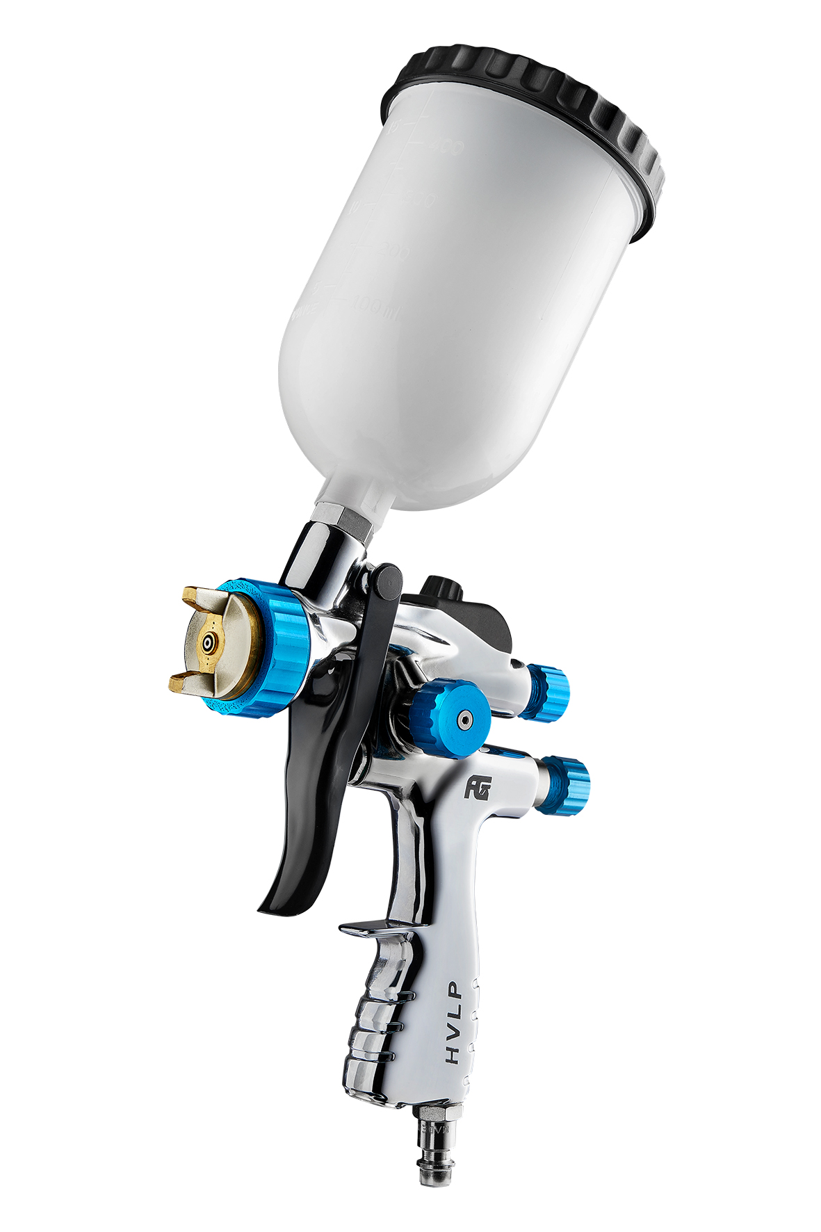 HVLP SPRAY GUN UPPER CUP WITH pressure regulator NOZZLE 1,0 (FCX100)