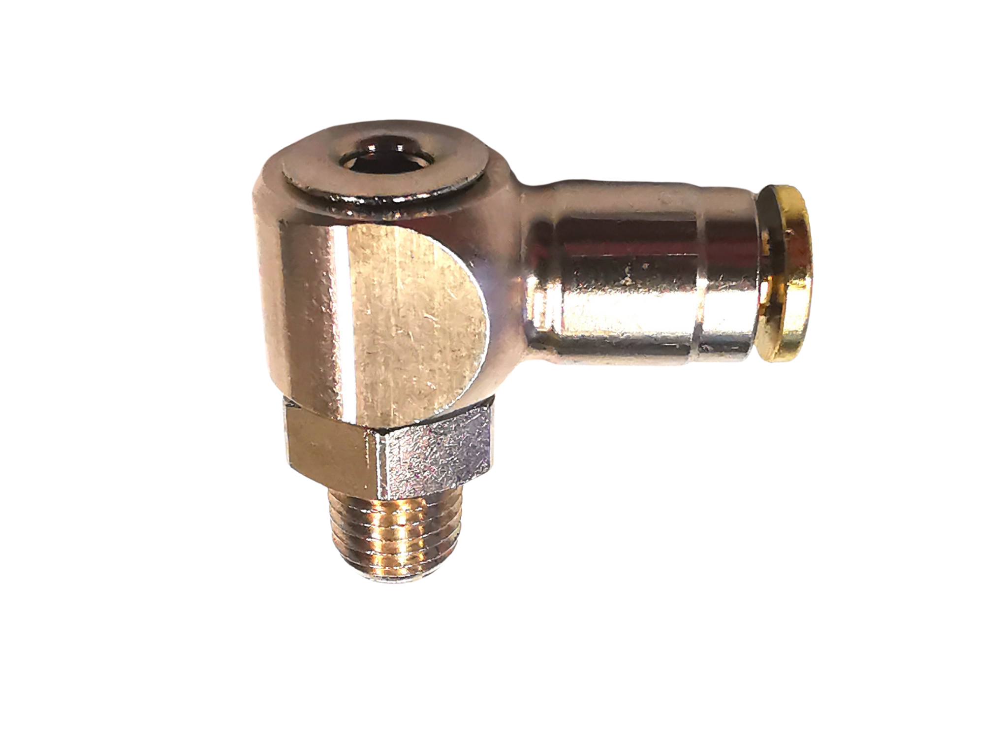 Vītņots misiņa savienojums: Swivel tapered elbow
