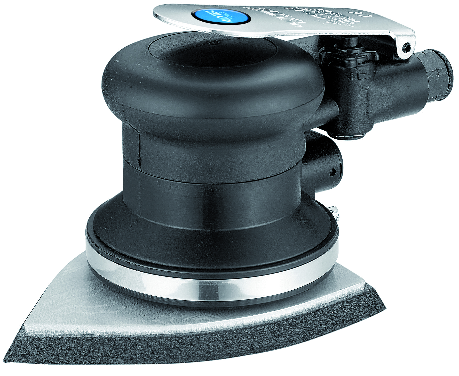 537 - Non vacuum palm sander, using a 125 x 95 mm triangular velcro pad