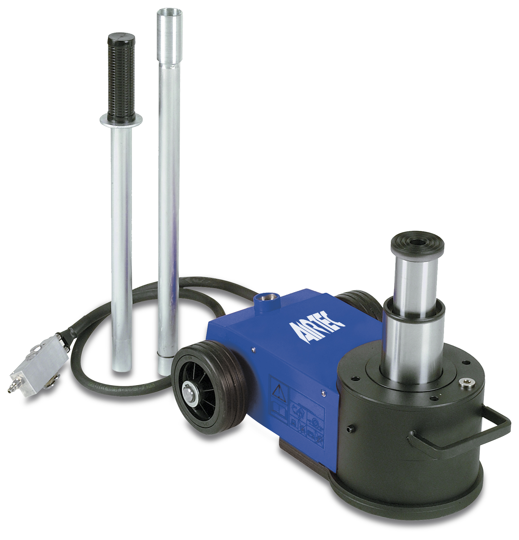 3217 - Portable air hydraulic jack, with removable handle, suitable for heavy vehicles